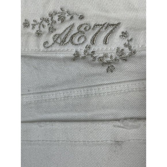 American Eagle Jeans Women Size 2 “Reel Flare” White AE77 Low Rise Flare EUC - Picture 7 of 14